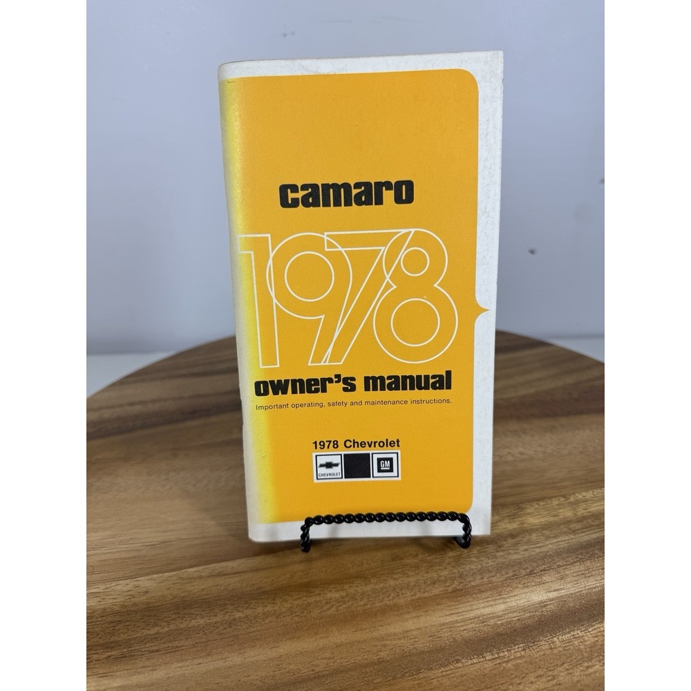 1978 Chevy Camaro Owner's Manual Original